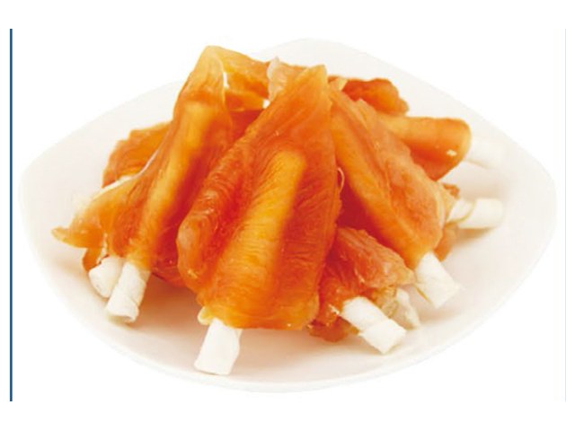 Chicken Breast with Rawhide Stick VPC-35 - Chicken Jerky dog treats OEM from China