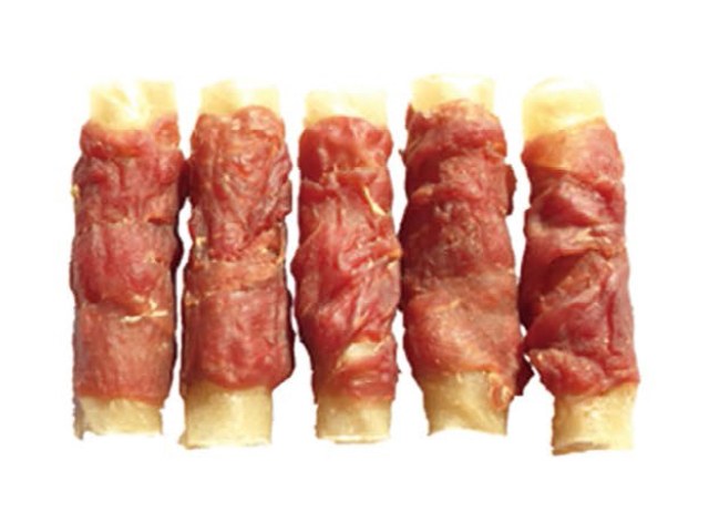 3" Rawhide Stick Twisted by Duck VPD-22 - Duck Jerky dog treats OEM from China