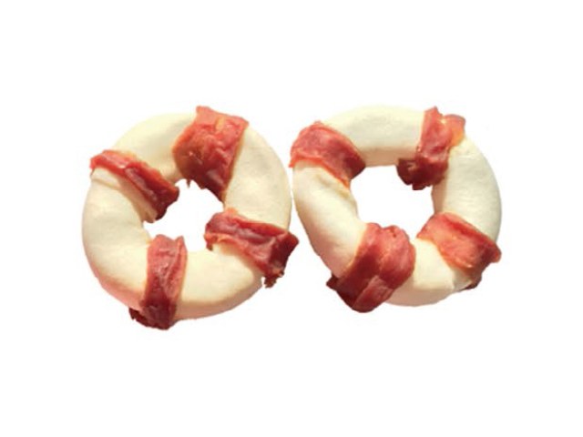 White Rawhide Roll Twisted by Duck VPD-36 - Duck Jerky dog treats OEM from China