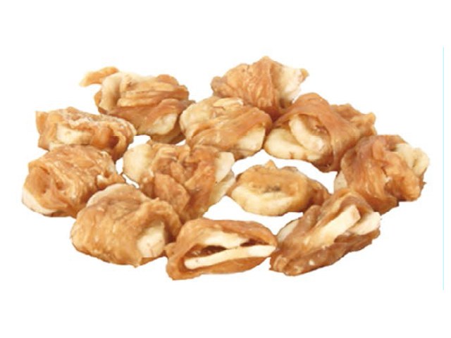 Banana Chip Twisted by Chicken VPV-07 - Fruit & Vegetable dog treats OEM from China